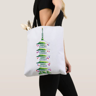 Chinoiserie Kerst Pagode Boodschappentas Draagtas