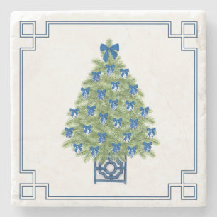 Chinoiserie Kerstboom Stenen Onderzetter