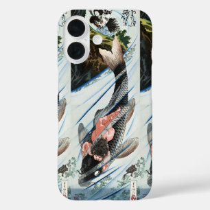 Chinoiserie Koi Karper Waterval Japanse Kunst iPhone 16 Hoesje