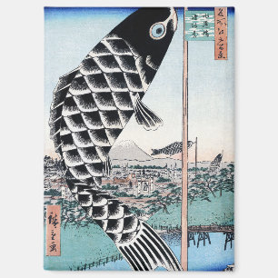 Chinoiserie Koinobori Karper & Fuji Landschap Magneet