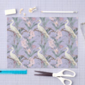 Chinoiserie Lavender Bloemen Egret Tissuepapier (Craft)