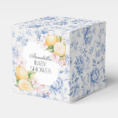 Chinoiserie Lemon Tea Party Baby shower Dessert Bedankdoosjes (Voorkant Zijde)