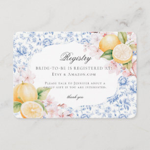 Chinoiserie Lemon Tea Vrijgezellenfeest Toile Regi Informatiekaartje