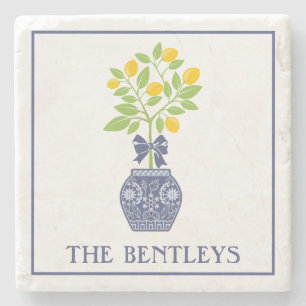 Chinoiserie Lemon Tree Stone Onderzetters