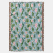 Chinoiserie Lotus Pond en Dragonfly Throw Blanket Deken (Voorkant Verticaal)