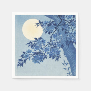 Chinoiserie Marineblauwe Kersenbloesem & Volle Maa Servet