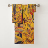 Chinoiserie médiévale italienne rouge jaune (En situation)