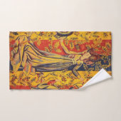 Chinoiserie médiévale italienne rouge jaune (Serviette à main)