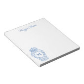 Chinoiserie Monogrammed Ginger Jar Notepad Notitieblok (Schuin)