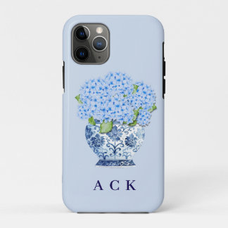 Chinoiserie Nantucket Blue Hydrangeas  iPhone 11 Pro Hoesje