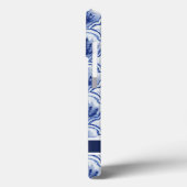 Chinoiserie Navy Blue Shell Asian  Pattern Case-Mate iPhone Case (Achterkant / Links)