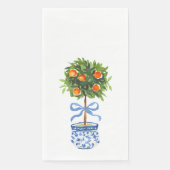 Chinoiserie Oranje Citrus Topiary servetten (Voorkant)
