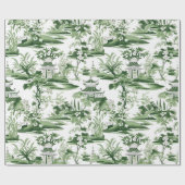 Chinoiserie Orient Landschapsschilderij Decoupage Cadeaupapier (Vlak)