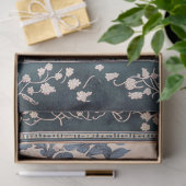 Chinoiserie Oriental Bird Art & patterned border Tissuepapier (Geschenk)