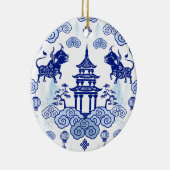 Chinoiserie ornement de Noël Bull & Pagode (Droite)