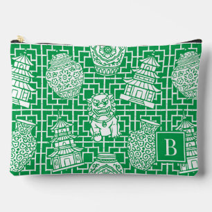 Chinoiserie Pagode – Groene Preppy Aziatische Tuin Etui