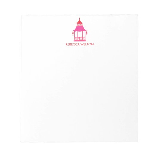 Chinoiserie Pagode Note Pad Notitieblok (Voorkant)