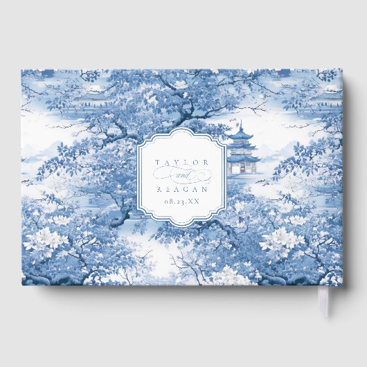 Chinoiserie Pattern Framed Calligraphy ID1094 Gastenboek (Achterkant)