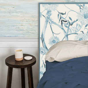 Chinoiserie Peony Floral Blue en White Decoupage Tissuepapier