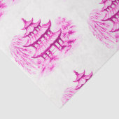 Chinoiserie Pink Willow Pagoda Tissuepapier (Detail)