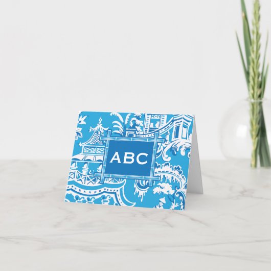 Chinoiserie pliée Carte pour notes (Devant)