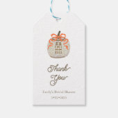 Chinoiserie Pumpkin Dank u Label Cadeaulabel (Voorkant)