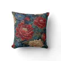 Chinoiserie Red Peony Floral Sierkussen Hoesjes