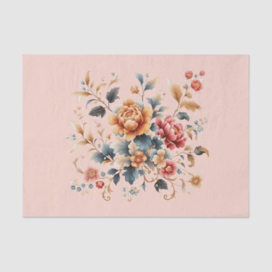 Chinoiserie Rich Floral Tissuepapier (Voorkant)
