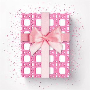 Chinoiserie Rietwerk in Roze Cadeaupapier