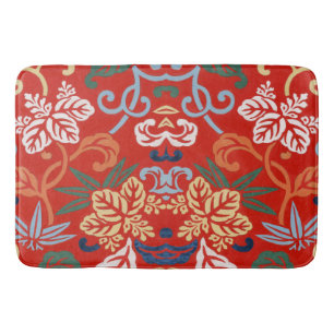 Chinoiserie Rode Hawaïaanse Bloemen Japanse Kimono Badmat