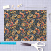 Chinoiserie Rood Geel Blauw Patroon Decoupage Tissuepapier (Craft)