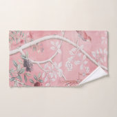 Chinoiserie rose 3 pièces Luxe (Serviette à main)