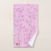 Chinoiserie rose 3 pièces Luxe (Serviette à main)