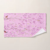 Chinoiserie rose 3 pièces Luxe (Serviette à main)