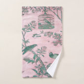 Chinoiserie rose 3 pièces Luxe (Serviette à main)