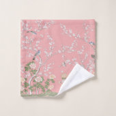 Chinoiserie rose 3 pièces Luxe (Gant de toilette)