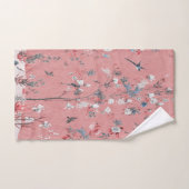 Chinoiserie rose 3 pièces Luxe (Serviette à main)