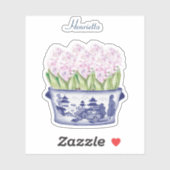 Chinoiserie rose Hyacinth avec Sticker Vinyl de no (Feuille)