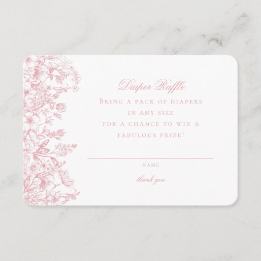 Chinoiserie rose Refroidissement Invitation Insert (Devant)