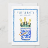 Chinoiserie Seau de vin Invitation du réveillon du (Devant)