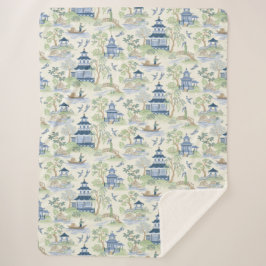 Chinoiserie Sherpa Deken