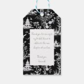 Chinoiserie & strik gepersonaliseerd cadeaulabel (Achterkant)