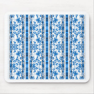 Chinoiserie Striped Floral Print Muismat