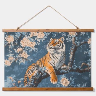 Chinoiserie Style Tiger Hangend Wandkleed