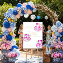 Chinoiserie Time for Tea Bridal Shower Pink