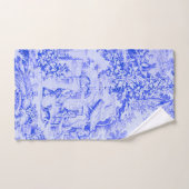 Chinoiserie Toile Blanc Bleu Français Style Rustiq (Serviette à main)