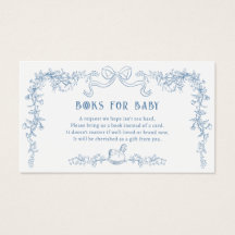 Chinoiserie toile-boeken voor baby-bijlagekaart