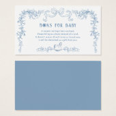 Chinoiserie Toile Books for Baby Enclosure Card (Devant & derrière)