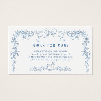 Chinoiserie Toile Books for Baby Enclosure Card Visitekaartje