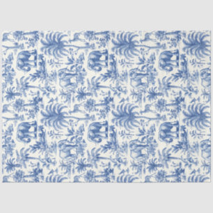 Chinoiserie Toile de Jouy marineblauwe dieren Tissuepapier